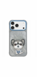 Nimmy Pouzdro Big Eyed Pet 2.0 pro psy na iPhone 17 Pro Max, šedé