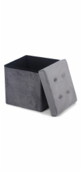 Pouf Domoletti, šedý, 38 cm x 38 cm x 38 cm