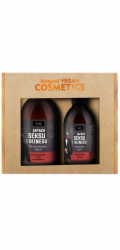 LaQ Fragrance of Sex and Business Black Matte sada sprchového gelu 500ml + čisticího šamponu 300ml