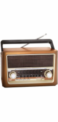 LTC Přenosné rádio ELMA RETRO Bluetooth USB svítilna