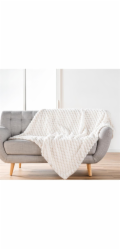 Douceur d`Interieur Prošívaná plyšová deka pro interiérový design, FROSTY