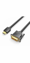 HDMI to DVI (24+1) cable Vention ABFBJ 5m, 4K 60Hz/ 1080P 60Hz (black)