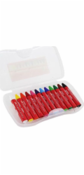 Faber-Castell Jumbo voskové pastelky 12 barev plastové pouzdro Faber-Castell - 120011 FC