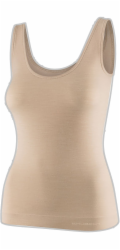 Brubeck TA1059W Dámské tričko bez rukávů COMFORT MERINO béžové XL