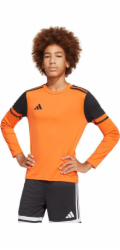 Adidas Dětská brankářská mikina Squadra 25 s dlouhým rukávem oranžová JJ1941 164cm