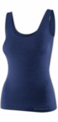 Brubeck TA1059W Dámské tričko bez rukávů COMFORT MERINO, tmavě modré, L