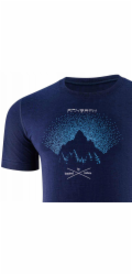 Brubeck SS1265M Pánské tričko s krátkým rukávem OUTDOOR WOOL PRO tmavě modré XXL - MOUNTAINS 12