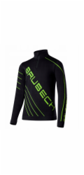 Nike LS1636J DRY JUNIOR fotbalová mikina s krátkým zipem černá/neonová 128/134