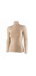 Brubeck LS1627W Dámský rolák COMFORT MERINO béžový M