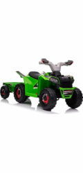 Lean Cars XMX630T Zelená bateriová čtyřkolka s přívěsem