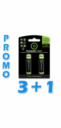 Powerton Dobíjecí baterie , AAA (HR03), 1,2 V, 900 mAh, Powerton, blistr, balení po 2 ks, promo sada 3+1 zdarma, konec prodeje