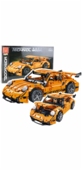 LeanToys Stavebnice GT Racing Car Orange 1:14 1268 dílků LEAN Toys