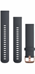 Garmin Silikonový řemínek na zápěstí Quick Release 20 (tmavě modrá/růžovo zlatá)