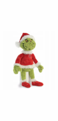 Aster Grinch - Plyšový maskot/mazlivá hračka v kostýmu Santa Clause 43 cm