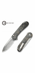 CIVIVI Nůž Button Lock Elementum II Damast CF