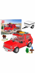 LeanToys Stavebnice Fiat 126 Maluch s přívěsem, 393 dílků.