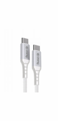 Crong Kabel Armor Link USB - 100W PD 5A USB-C na USB-C kabel 200cm (bílý)