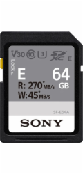 Sony Paměťová karta SF-E SDXC 64GB třída 10 UHS-II/U3 V30 (SFE64A)