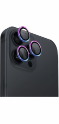 Uniq UNIQ Optix hliníkové ochranné sklo fotoaparátu s aplikátorem pro iPhone 16 Pro 6.3 / 16 Pro Max 6.9 a iridescentní ochrannou fólií na objektiv fotoaparátu.