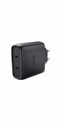 TRUST MAXO 65W 2P USB-C GAN CHARGER BLK
