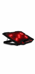 EVOLVEO Ania 5R, chladicí podložka pro notebook, 5x ventilátor, červené podsvícení