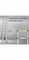 ExtraLink TELESKOPICKÝ ŽEBŘÍK LAD26ST 2,6 M