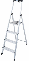 Krause Safety jednostranný hliníkový volně stojící žebřík se 4 stupni