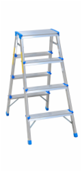 Drabex Volně stojící oboustranný hliníkový žebřík, 4 stupně (DR8003)