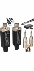 LIGHT4ME Bezdrátový systém přenosu zvuku DNA WXLR1, UHF USB-C +48V Phantom, sada adaptérů 2x XLR/jack 6,35 mm
