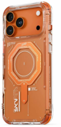 SKINARMA Pouzdro Magma pro iPhone 17 Pro s magnetickým nabíjením, oranžové