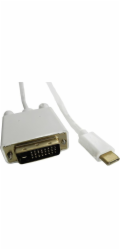 Qoltec Kabel USB-C - 1 m bílý (50416)