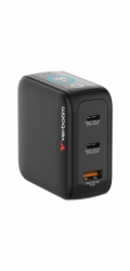 Verbatim Mini GaN Charger 100W mit Display 2xUSB-C +1xA   30239