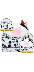 LeanToys Polohovací křeslo Cow pro děti, 3 úrovně, černobílé, 50x50cm