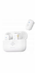 Ulanzi 2x Mini bezdrátový mikrofon na kravatu 100m pro telefon USB Type-C USB-C / Minipods K2 / Bílá