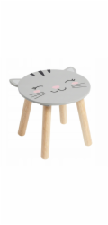 Home Styling Collection Dřevěná dětská stolička SAFARI se zvířecím motivem, 28 cm