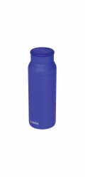 Quokka Echo* - 690ml nerezová láhev se silikonovou rukojetí (tmavomodrá)