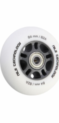 Nils Extreme PU 84x24 82A BÍLÁ MATNÁ (4 ks) + ABEC-9 CHROM (8 ks) NILS EXTREME SET