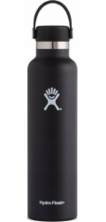 Hydro Flask Láhev na vodu Standard Mouth Flex Straw Cap, 700 ml - černá