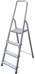AWTools AW HLINÍKOVÝ ŽEBŘÍK S VOLNÝM ZATÍŽENÍM, 4 STOJANŮ, 125 KG AW23014