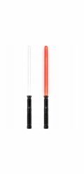 LeanToys LED laserový světelný meč se zvuky, kovová rukojeť, 75 cm