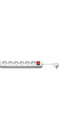 MicroConnect 6zásuvkový prodlužovací kabel 10m bílý (GRU00610W)