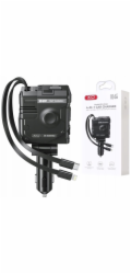 XO Autonabíječka CC66 104W 1x USB 1x USB-C černá s kabelem USB-C a kabelem Lightning
