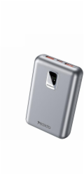 Adidas Yesido Powerbanka YP47 20 000 mAh 22,5 W + PD20 W, LED, STŘÍBRNÁ