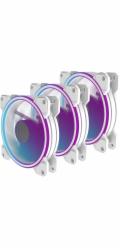 PREYON Ventilátor Eagle Eye 120 PWM ARGB, 3 kusy, bílý