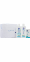 Chicco Baby Moments Blue sada pěna do koupele 200ml + šampon na vlasy 200ml + jemné mýdlo 100g