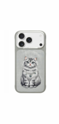 Nimmy Pouzdro Nimmy Lucky Fashion Cat MagSafe pro iPhone 17 Pro Max, šedé