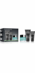 NoName CLINIQUE_SET For Men Maximum Hydratační krém na obličej 50ml + Peeling na obličej 30ml + Čisticí gel na obličej s aktivním uhlím 50ml