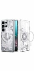 Spigen Pouzdro Ultra Hybrid MagSafe pro Samsung Galaxy S26 Ultra Zero One – čiré a bílé