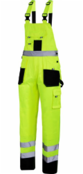 Lahti Pro WARNING DUNGAREES ČERNOŽLUTÉ, XL, CE, LAHTI