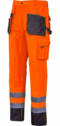 Lahti Pro VÝSTRAŽNÉ KALHOTY ČERNO-ORANŽOVÉ, 2XL, CE, LAHTI